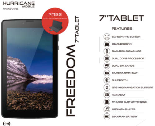 BRAND NEW HURRICANE 7 Inc 3G Dual Sim Tablet