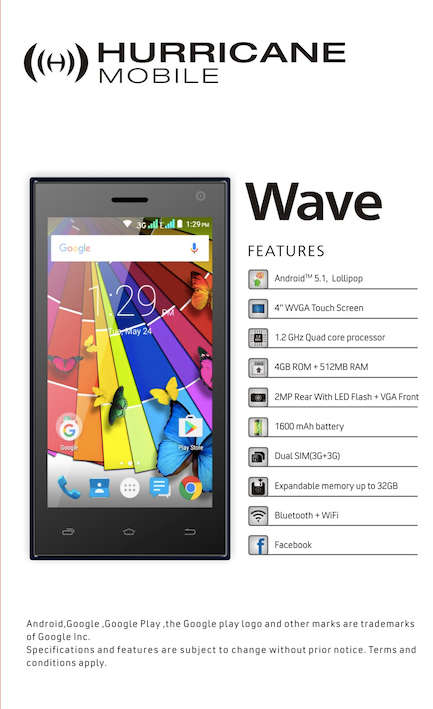 BRAND NEW HURRICANE 4.5 Inc 3G Smart Phone