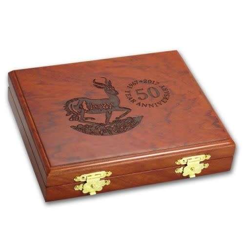 3 oz 50th Anniversary Krugerrand 1 oz + 2 oz Fine Silver Bar Set South Africa 2017