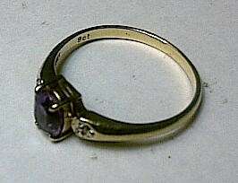 9ct Gold Amethyst Ring