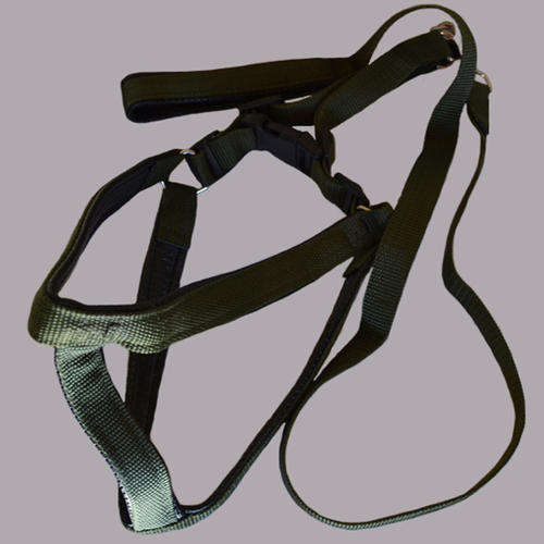 Comfy dog harness with detachable leash - Large Dog (Dark Green)