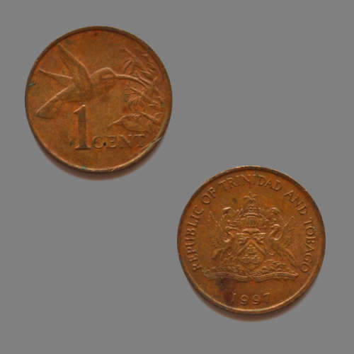 1 Cent 1997 Trinidad And Tobago Coin - The Humming Bird (17.7mm)