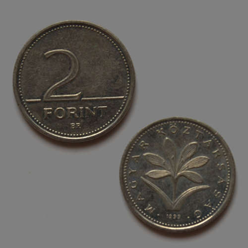 2 Forint 1999 Hungary Coin - The Opening of the Hungarian crocus plant