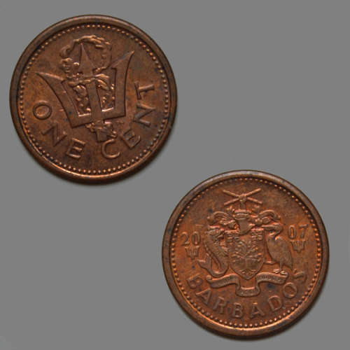 1 Cent 2007 Barbados Coin - Pride and industry edition