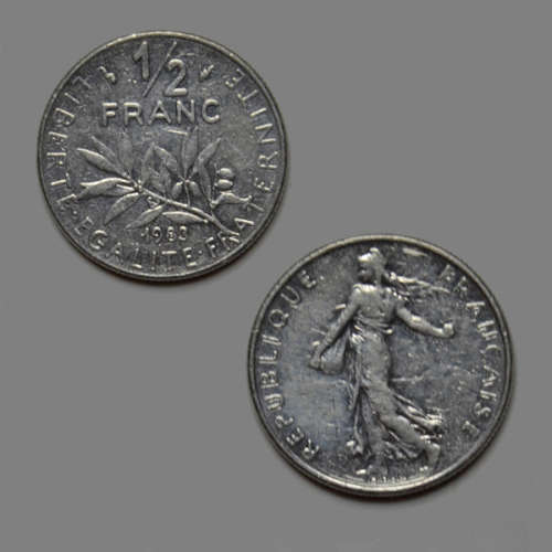 1/2 Franc 1983 France Coin - The Seed Sower