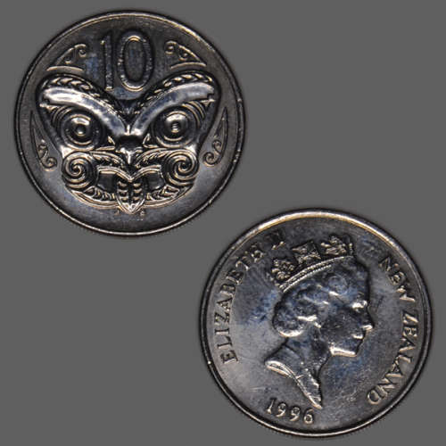 New Zealand 10 cents 1996 Coin