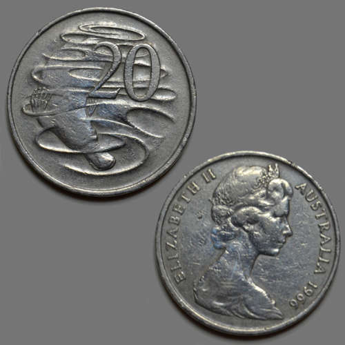 Australia 20 cents 1966 Coin