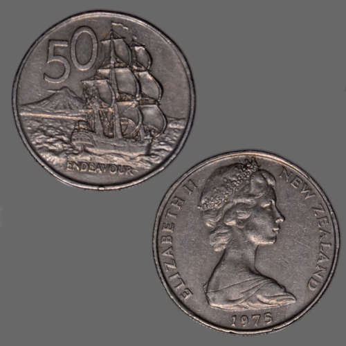 New Zealand 50 cents 1975 Coin