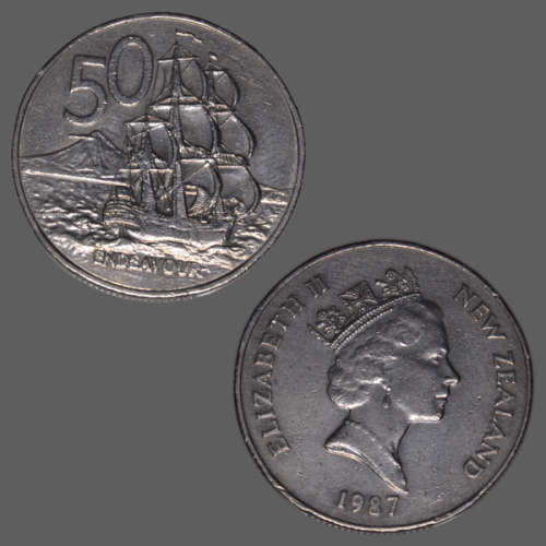 New Zealand 50 cents 1987 Coin