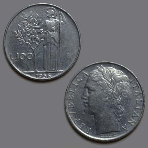 Italy 100 lire 1956 Coin