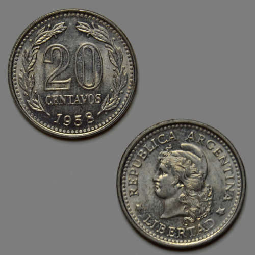 Argentina 20 centavos 1958 Coin