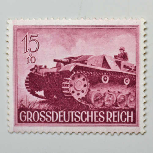 German Grossdeutsches Reich 1944 Hero Memorial Day 15+10Pfg - Reddish purple