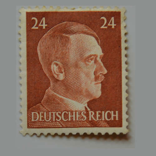 German Third Reich 1941 Adolf Hitler 24pf- Hitler Head- Orange brown