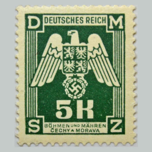Deutshes Reich - Bohemia and Moravia -  1943 Governemnt Service Stamps 5k - Dark green