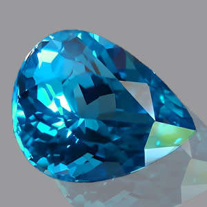 Topaz 2.92ct Deep Aqua Blue  Pear, Gemstone