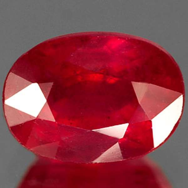 NATURAL 2.37CT RED OVAL RUBY !