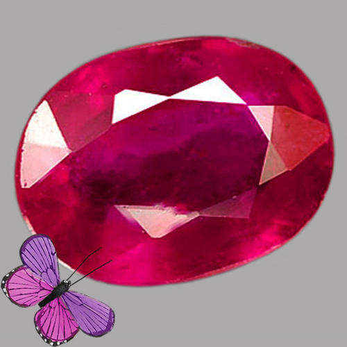 0.96ct Oval Pink Red Ruby