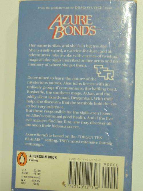 Azure Bonds  Forgotten Realms - by Kate Novak and Jeff Grubb