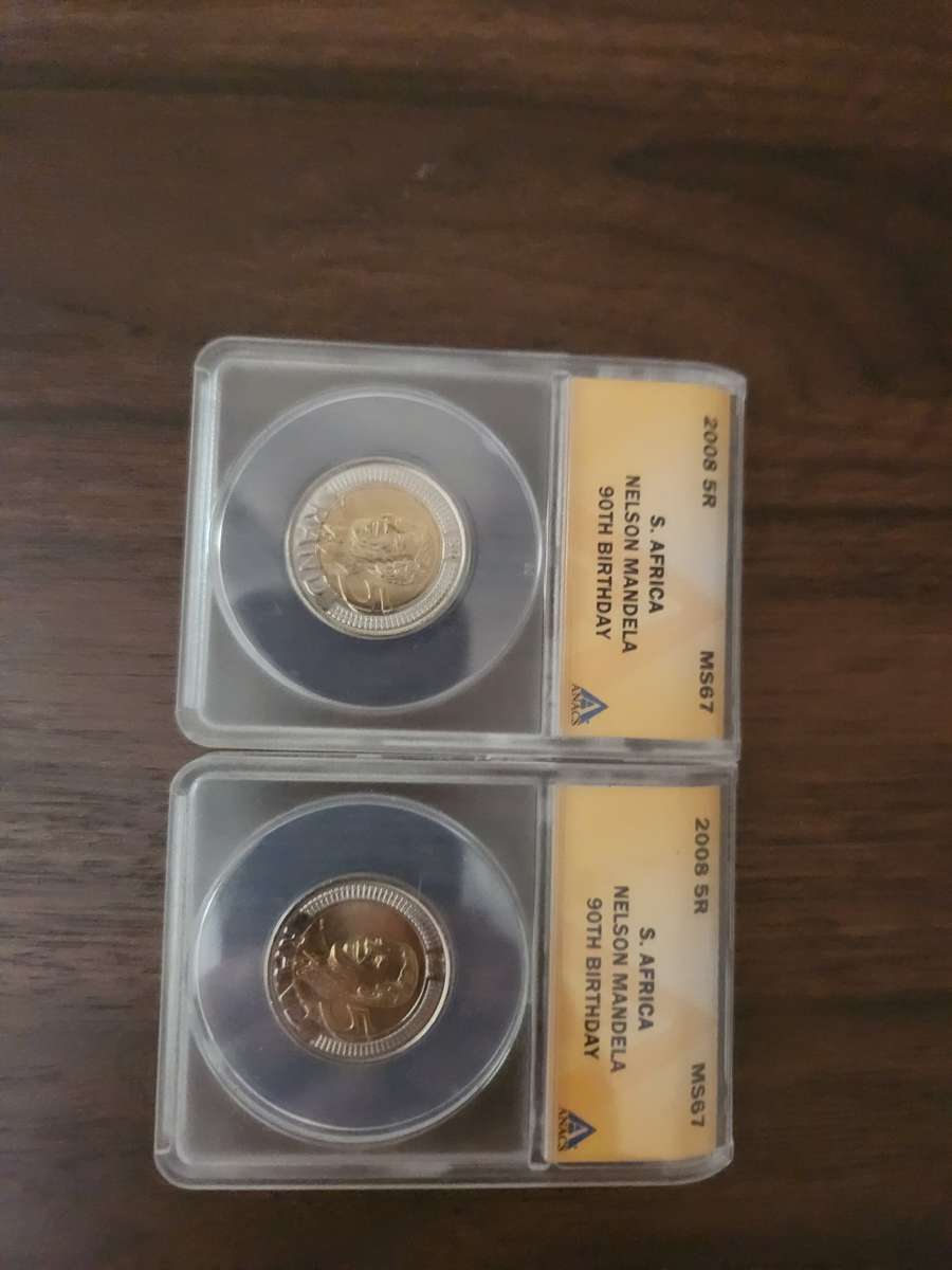 Nelson Mandela R5 2008 MS67 - 2 available