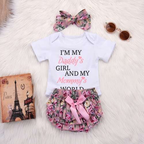 Babygirl 3pc Floral Outfit Set