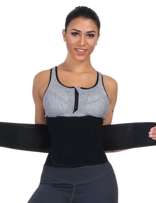 Slimmer Black SBR Lining Removable Bone Waist Belt