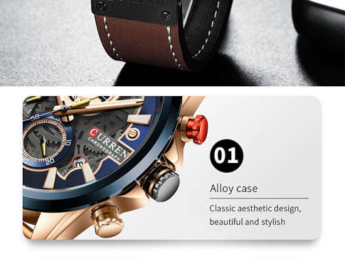 CURREN CARREN 8380 WATERPROOF MULTI-FUNCTIONAL MEN`S BUSINESS WATCH