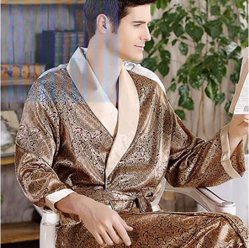 Luxury Mens Silk Nightgown