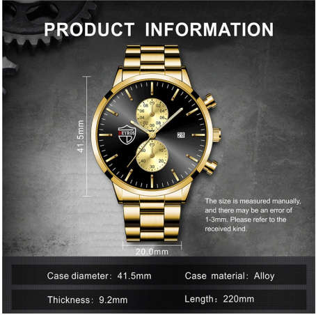 DEYROS Men`s Silver Steel Watch