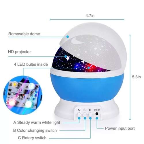 LED Rotating Night Light Projector Starry Sky Star Master Projection Lamp