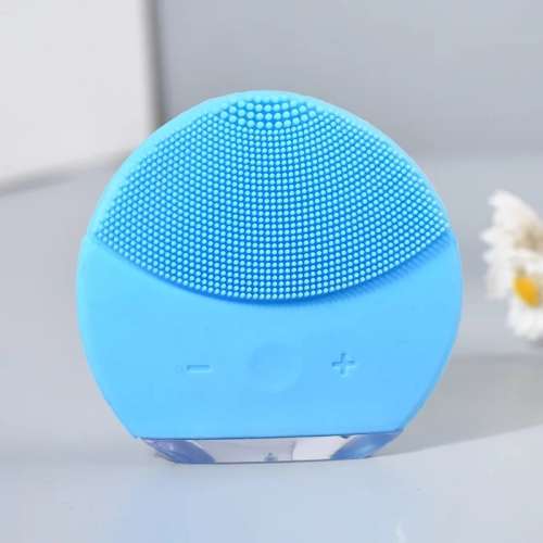 Face Cleansing Brush Ultrasonic Vibration Facial Massager Silicone Brush Cleaner