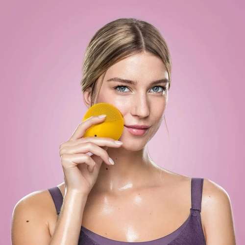 Face Cleansing Brush Ultrasonic Vibration Facial Massager Silicone Brush Cleaner