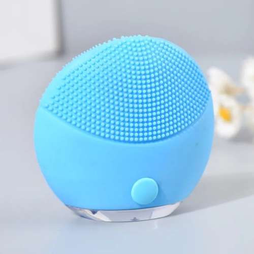 Face Cleansing Brush Ultrasonic Vibration Facial Massager Silicone Brush Cleaner
