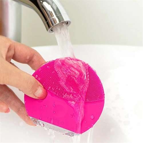 Face Cleansing Brush Ultrasonic Vibration Facial Massager Silicone Brush Cleaner