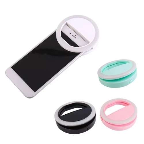 Selfie Ring Light With Cell Phone Holder Camera Smartphone Dimmable Flash lens