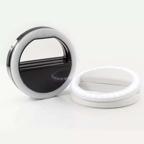 Selfie Ring Light With Cell Phone Holder Camera Smartphone Dimmable Flash lens