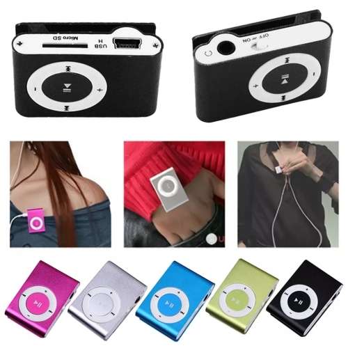 USB Metal Mini Clip Sports Mp3 Player