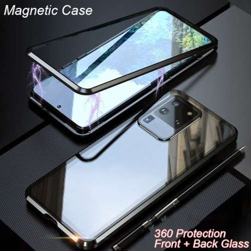 360°Magnetic Metal Case Front+Back Glass SamsungA10/A10s/A11/A20/A21s/A30/A30s/A31/A50/A51/A70/A71