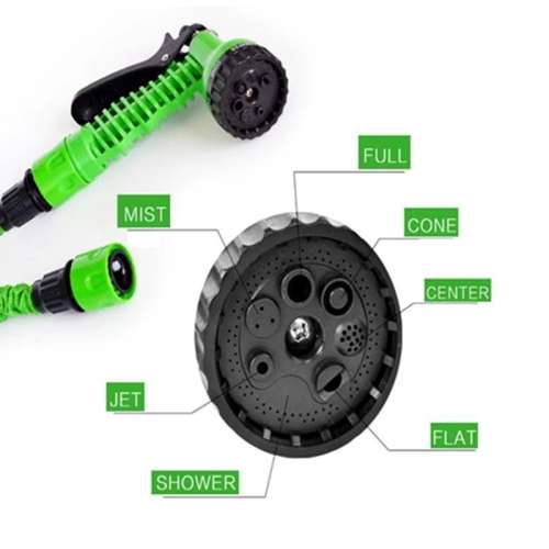 25/50/75/100FT Expandable Flexible Garden Water Hose Spray Gun Nozzle Washing Car Flower Watering