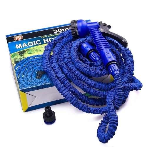 25/50/75/100FT Expandable Flexible Garden Water Hose Spray Gun Nozzle Washing Car Flower Watering