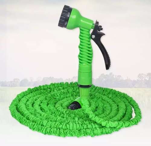 25/50/75/100FT Expandable Flexible Garden Water Hose Spray Gun Nozzle Washing Car Flower Watering