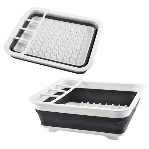 Kitchen Collapsible Dish Drainer Drying Rack Folding Tableware Holder Drain Telescopic Storage Sink