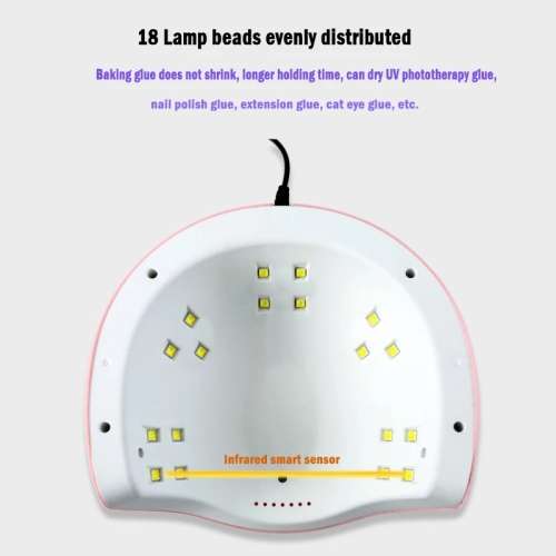 Nail Dryer 54W UV Lamp 18 PCS LEDs USB Lamp For Manicure Gel Polishing Sun Portable Household Nail