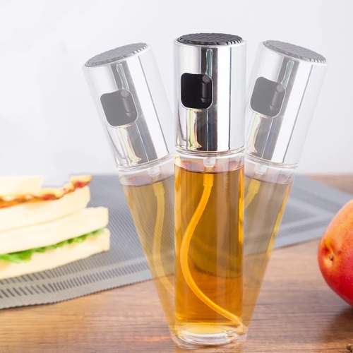 Portable Durable Kitchen Tool Push-type Oil and Sauce Bottle Barbecue Spray Bottle Glass