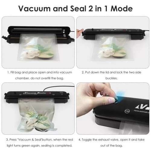Vacuum Food Sealer Machine for Food Preservation Automatic Commercial Household Food Vacuum Sealer