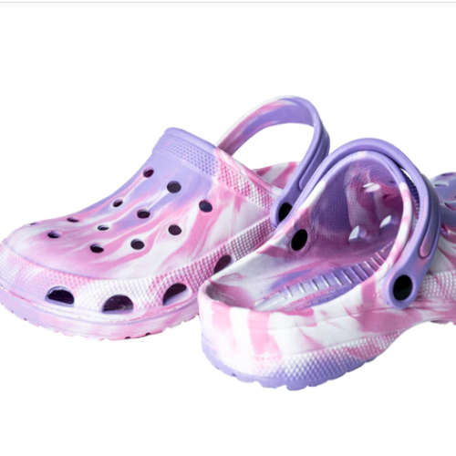 Ladies Marble Design Croc Shoes