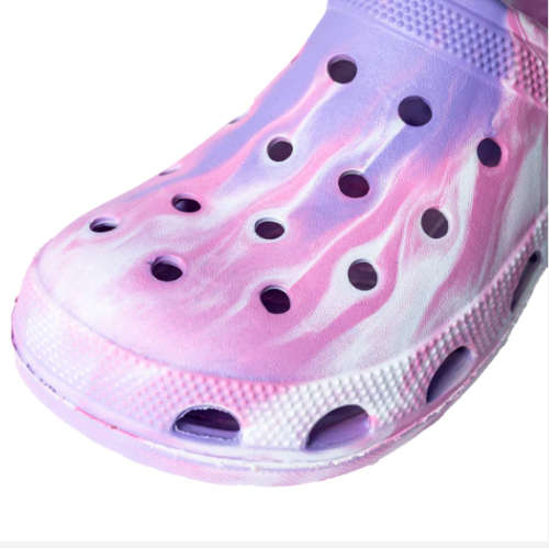 Ladies Marble Design Croc Shoes