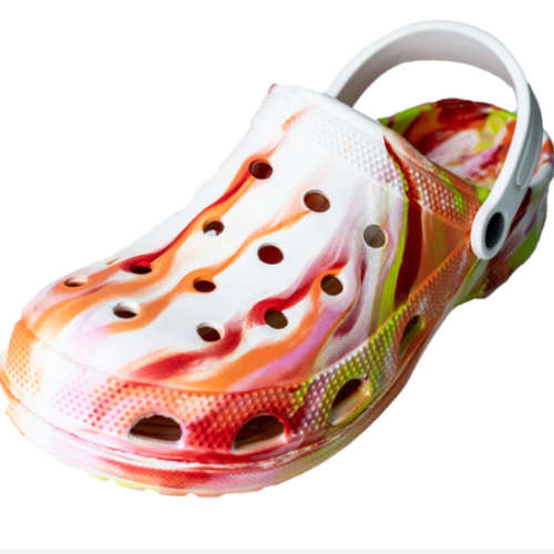 Ladies Marble Design Croc Shoes