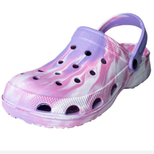 Ladies Marble Design Croc Shoes