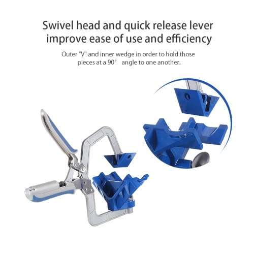 Quick Release Right Angle Woodworking Clamp Picture Frame Corner Clip (4 Available)