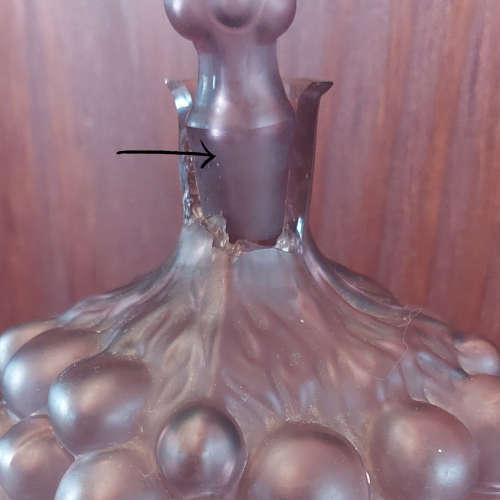 Vintage Glass Grape Cluster Decanter